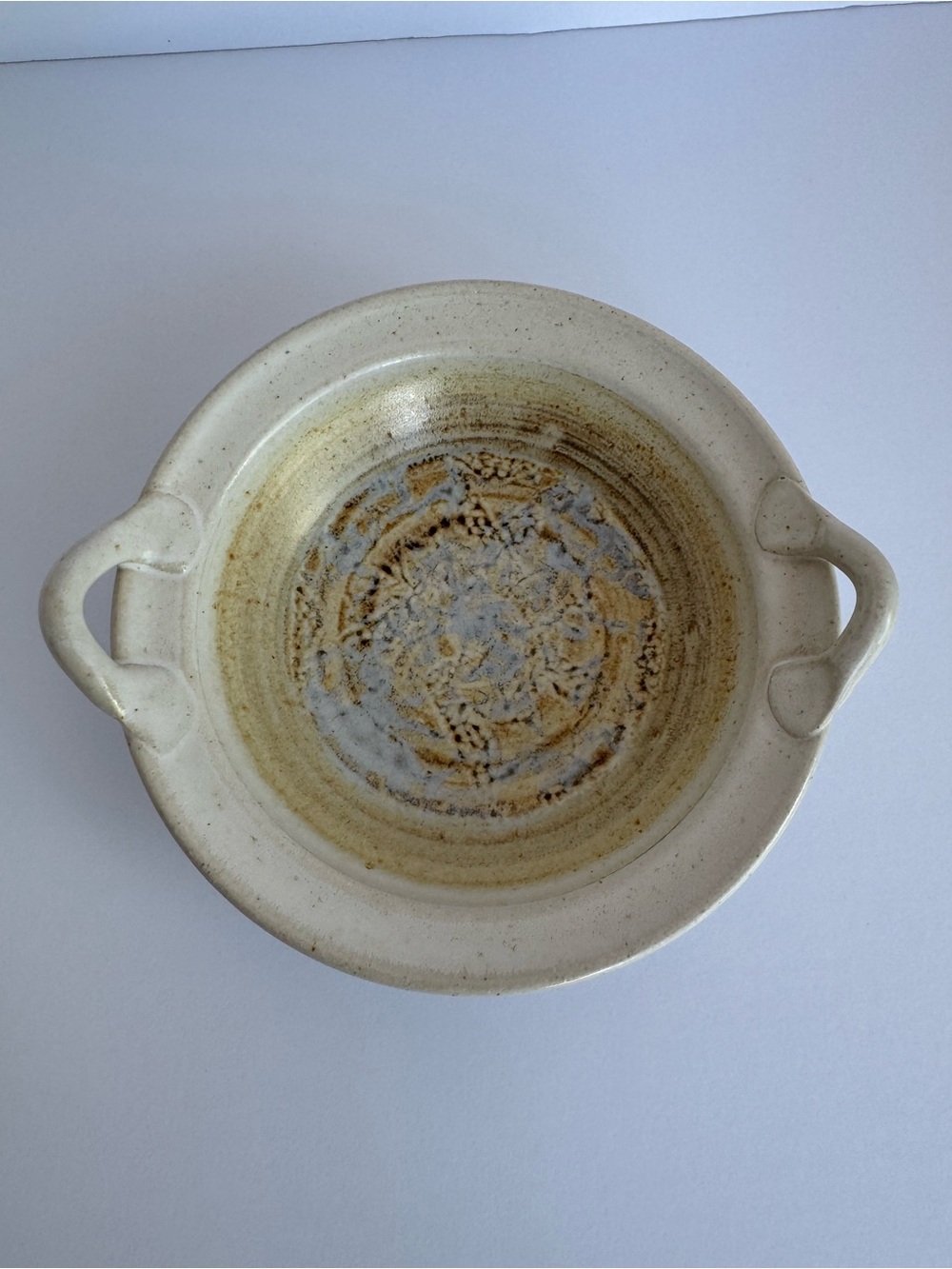 LWP Pottery Small Dish Plate Handmade Artisan Folk Rustic Ceramic Trinket EUC